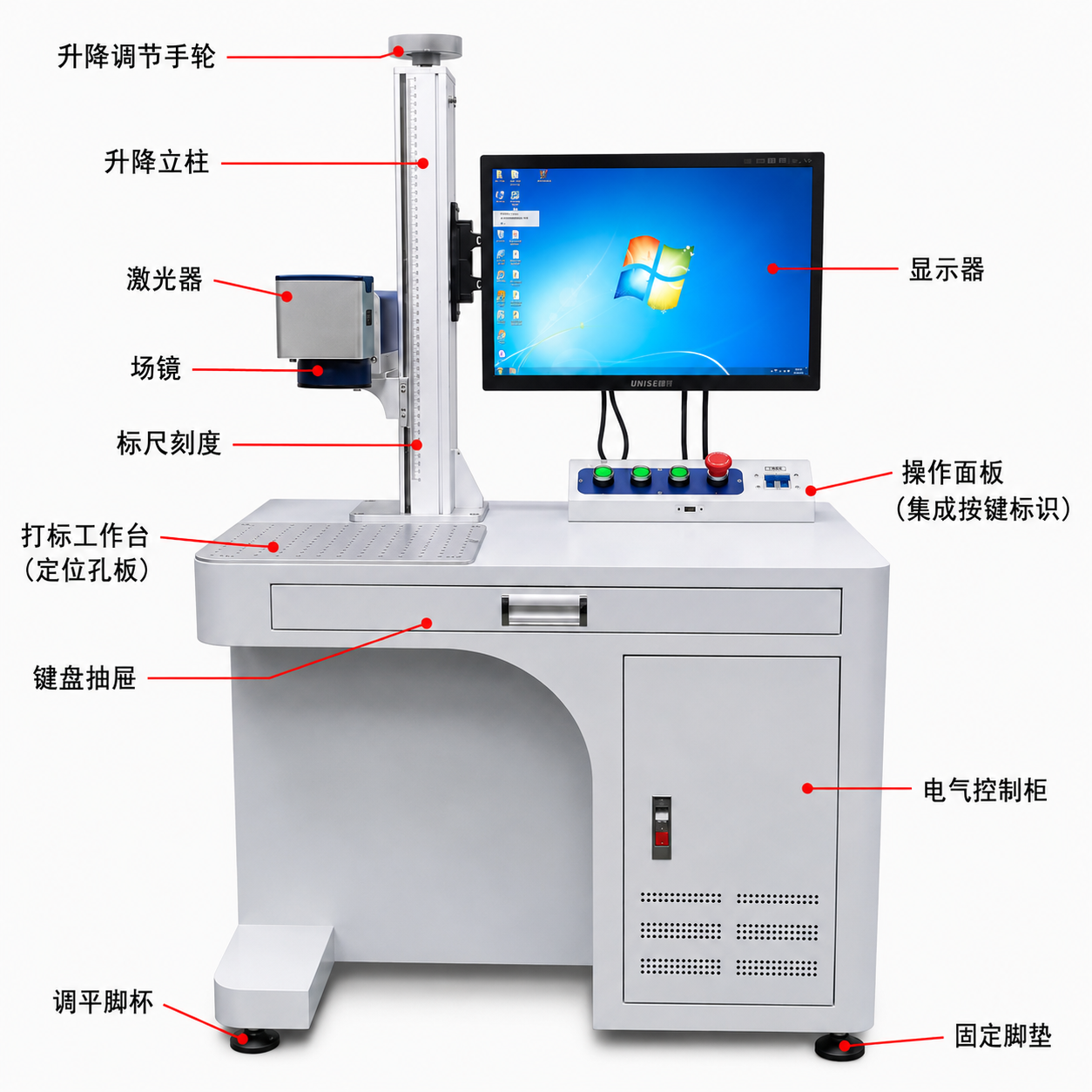 光纤打标机特性 Fiber Laser Marking Machine
